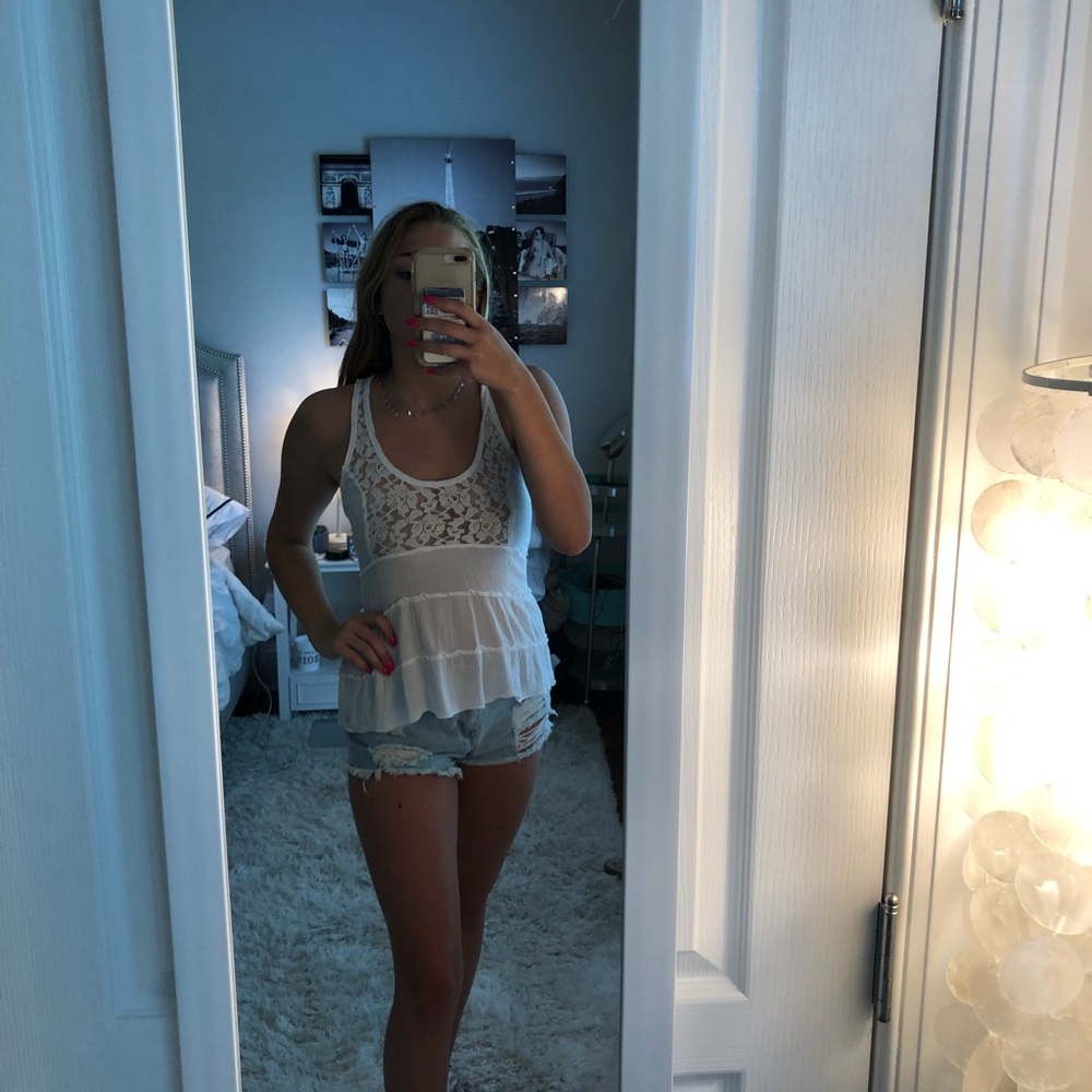 White Hollister Tank